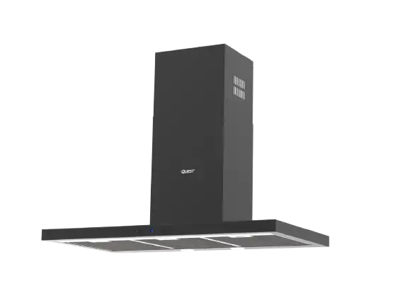 شفاط كويست هرمي حرف T اسود TESLA BL 90 CM